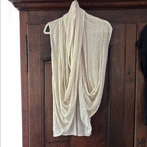 Elegant Cream Drape Vest